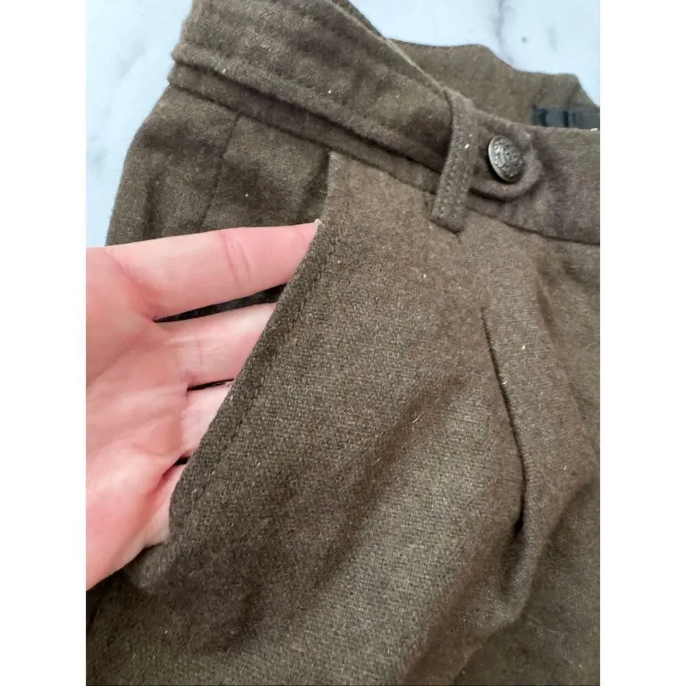 Sanctuary clothing women’s shorts size 29 dark brown wool academia cuffed old mo - Picture 7 of 7